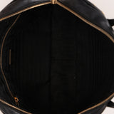 Prada Calfskin Grommet Bauletto Bag