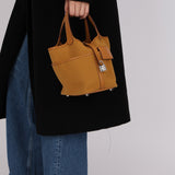 Hermès 2021 Sesame Toile Goeland and Swift Cargo Picotin 18 PHW