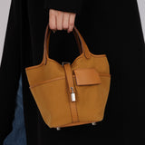 Hermès 2021 Sesame Toile Goeland and Swift Cargo Picotin 18 PHW