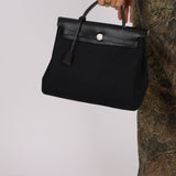 Hermès 2001 Natural Toile Canvas and Vache Hunter 2-in-1 Herbag 30