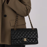 Chanel 2014 Lambskin Medium Classic Double Flap GHW