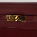 Hermès Kelly 28 Rouge H Box Sellier 1997 GHW
