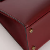 Hermès Kelly 28 Rouge H Box Sellier 1997 GHW
