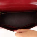 Hermès Kelly 28 Rouge H Box Sellier 1997 GHW