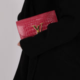 Limited Edition Louis Vuitton Grenade Alligator Louise Clutch