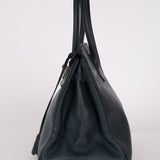 Hermès Birkin 30 Bleu Indigo Courchevel Retourne 1998 GHW