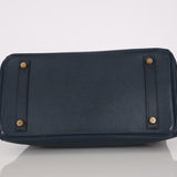 Hermès Birkin 30 Bleu Indigo Courchevel Retourne 1998 GHW