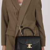 Celine Medium Nino Bag Black Grained Calfskin