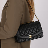 Chanel 1995 Lambskin Medium Diana Flap 24K GP