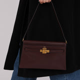 Hermès 2023 Rouge Sellier Chèvre Chamkila Kelly Elan GHW