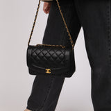 Chanel 1995 Lambskin Medium Diana Flap 24K GP