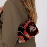 Chanel 2017 Multicolor Velvet Paris-Cosmopolite Camellia Flap