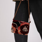 Chanel 2017 Multicolor Velvet Paris-Cosmopolite Camellia Flap