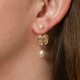 Dior Pearl and Crystal Tribales Earrings