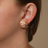 Chanel 1989 CC Clip-On Earrings 24K GP