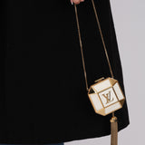 Limited Edition Louis Vuitton Alligator Minaudière Petit Bijou Clutch on Chain
