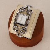 Gucci Signoria Silver Mother of Pearl Horsebit Watch 24mm