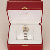 Cartier Stainless Steel and Yellow Gold Santos Garbe Watch 23mm