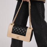 Chanel 2017 Bicolor Sheepskin Medium Mademoiselle Flap