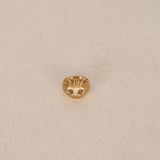 Vintage 1970s 18K Yellow Gold Cat's Eye Moonstone and Diamond Cat Motif Ring, Size US 5.5