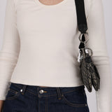 Christian Dior 2004 Navy Diorissimo Charm Messenger Bag