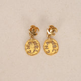 Chanel Coco Swing Cutout Clip-On Earrings 24K GP