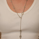 Hermès Chaine d'Ancre Sterling Silver Farandole Long Necklace 80