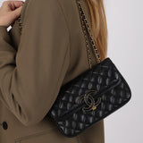Chanel 2018 Lambskin Small CC Chic Double Flap