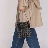 Chanel 2019 Navy Lambskin Shopping Chain Crossbody