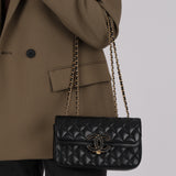 Chanel 2018 Lambskin Small CC Chic Double Flap