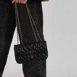 Chanel 2018 Lambskin Small CC Chic Double Flap