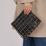 Chanel 2019 Navy Lambskin Shopping Chain Crossbody