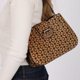 Celine Triomphe C Pony Hair Clasp Shoulder Bag