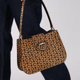 Celine Triomphe C Pony Hair Clasp Shoulder Bag