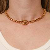 Chanel 1996 CC Turnlock Gold Necklace 24K GP