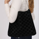 Gucci GG Suede Thin Horsebit Tote with Pouch