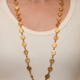 Chanel 1990s CC Medallion Coin Necklace 24K GP