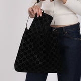 Gucci GG Suede Thin Horsebit Tote with Pouch