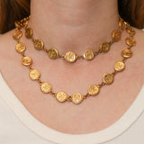 Chanel 1990s CC Medallion Coin Necklace 24K GP