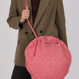 Chanel 2013 Bubblegum Pink Caviar Cocomark Drawstring Tote