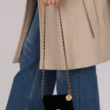Chanel 2022 Velvet Camellia Cardholder on Chain