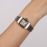 Cartier Stainless Steel and Yellow Gold Santos Garbe Watch 23mm