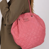 Chanel 2013 Bubblegum Pink Caviar Cocomark Drawstring Tote