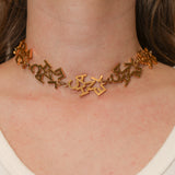 Chanel 1980s Logo Gold 10-Strand Necklace 24K GP