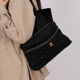 Chanel 2022 Nylon and Grosgrain Lifestyle Pouch with Convertible Tote