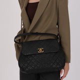 Chanel 2012 Quilted Caviar Country Chic Flap Messenger Bag BGHW