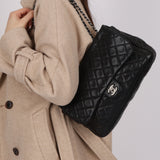 Chanel 2014 Black Soft Caviar Medium Single Flap Bag