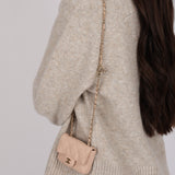 Chanel 2020 Nude Caviar Flap Belt Bag GHW