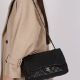 Chanel 2014 Black Soft Caviar Medium Single Flap Bag