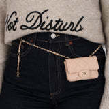 Chanel 2020 Nude Caviar Flap Belt Bag GHW